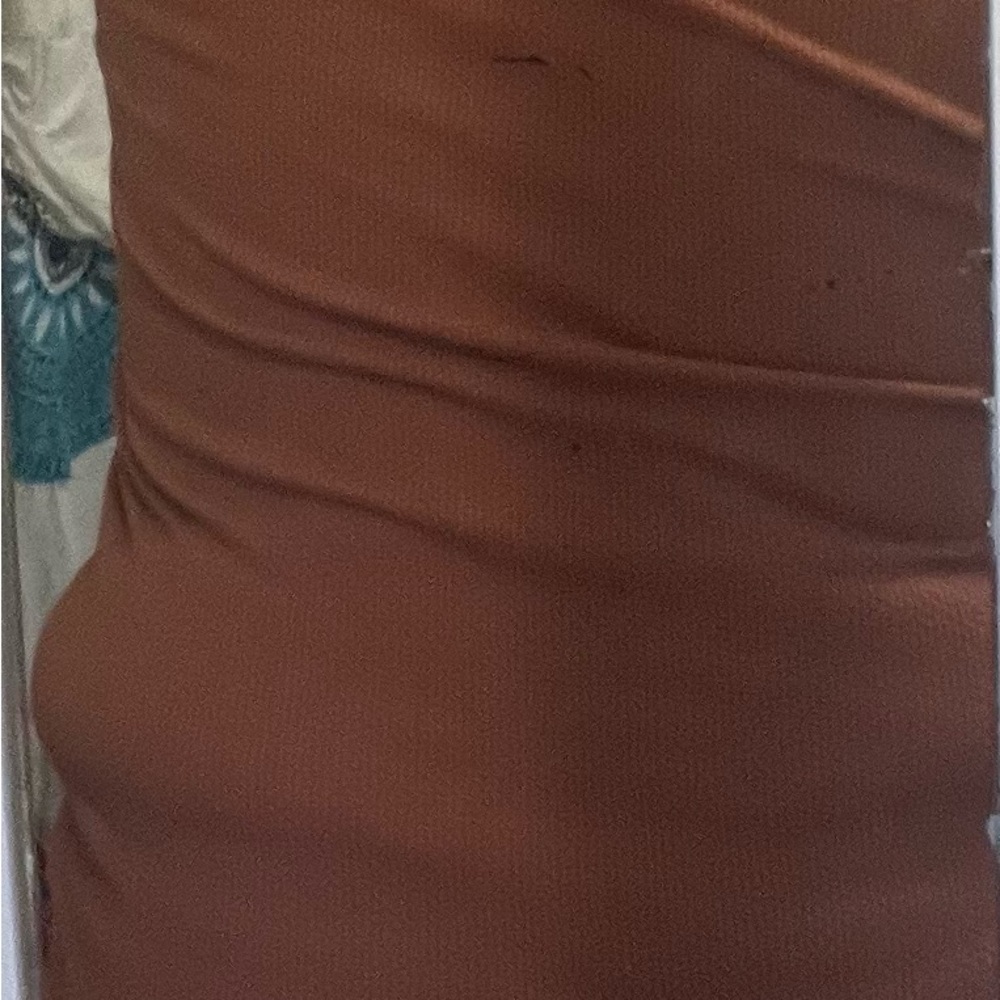 PRICE DROP Free People Rust Henley Top with Patterned Sleeves - Picture 5 of 9